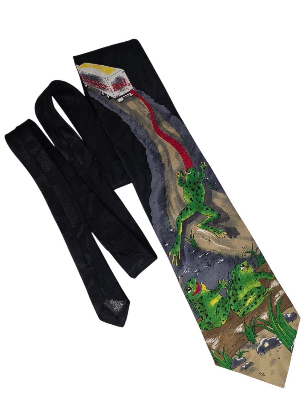 Vintage Budweiser Frogs Mens Neck Ties 1996 Anheuser Busch Genuine Collection